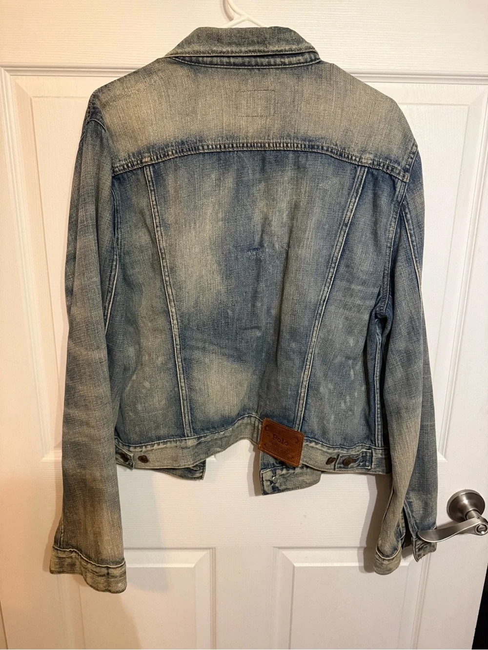 Woman’s Ralph Lauren Polo Denim Jacket - Light Blue Washed Distressed - Picture 5 of 7